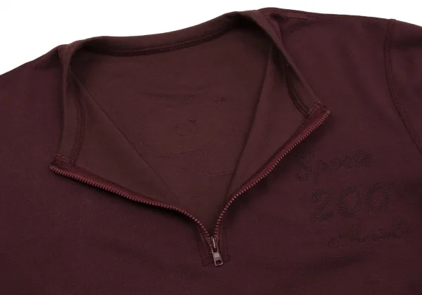 【SALE】パパスPapas アクリルレーヨンバックロゴハーフジップスウェット ボルドー50L K-59640_004