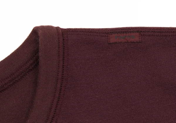 【SALE】パパスPapas アクリルレーヨンバックロゴハーフジップスウェット ボルドー50L K-59640_005