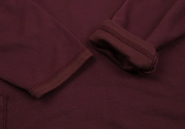【SALE】パパスPapas アクリルレーヨンバックロゴハーフジップスウェット ボルドー50L K-59640_008