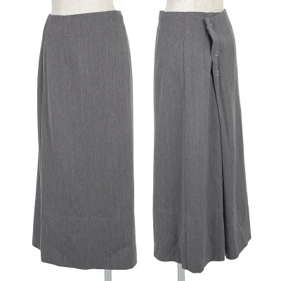 【SALE】トリココムデギャルソンtricot COMME des GARCONSボタン留めラップ風スカート