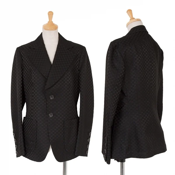 【SALE】ジュンヤワタナベ コムデギャルソンJUNYA WATANABE COMME des GARCONS チェッカーフラッグジャケット 黒S K-59947_001