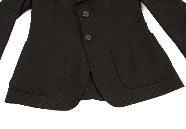 【SALE】ジュンヤワタナベ コムデギャルソンJUNYA WATANABE COMME des GARCONS チェッカーフラッグジャケット 黒S K-59947_011