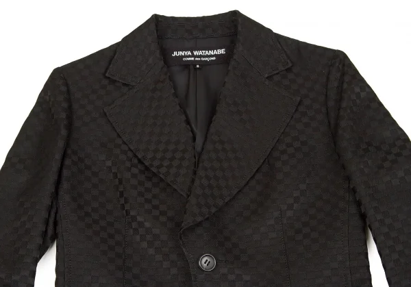 【SALE】ジュンヤワタナベ コムデギャルソンJUNYA WATANABE COMME des GARCONS チェッカーフラッグジャケット 黒S K-59947_003