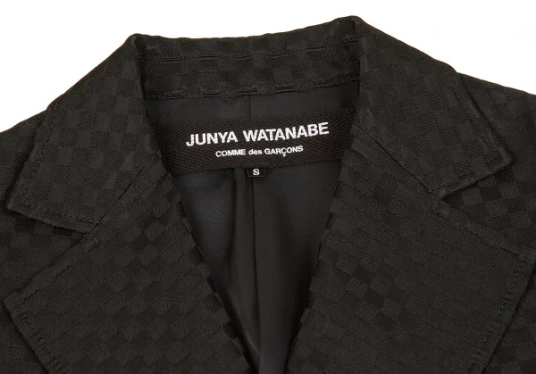 【SALE】ジュンヤワタナベ コムデギャルソンJUNYA WATANABE COMME des GARCONS チェッカーフラッグジャケット 黒S K-59947_004