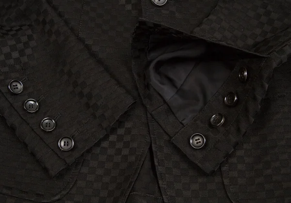 【SALE】ジュンヤワタナベ コムデギャルソンJUNYA WATANABE COMME des GARCONS チェッカーフラッグジャケット 黒S K-59947_008