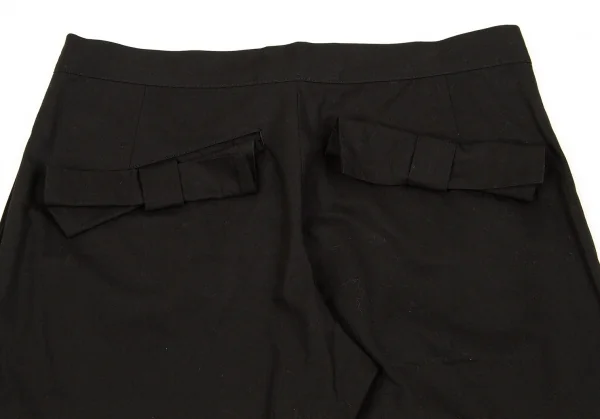 【SALE】リミフゥLIMI feu リボンポケットコットンショートパンツ 黒ピンクS K-59951_010