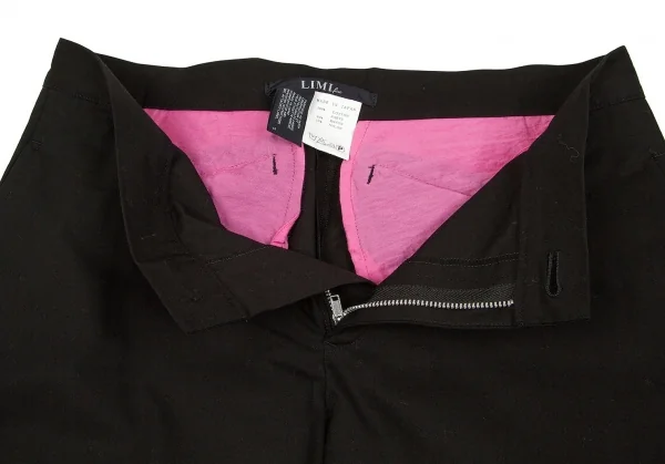 【SALE】リミフゥLIMI feu リボンポケットコットンショートパンツ 黒ピンクS K-59951_006