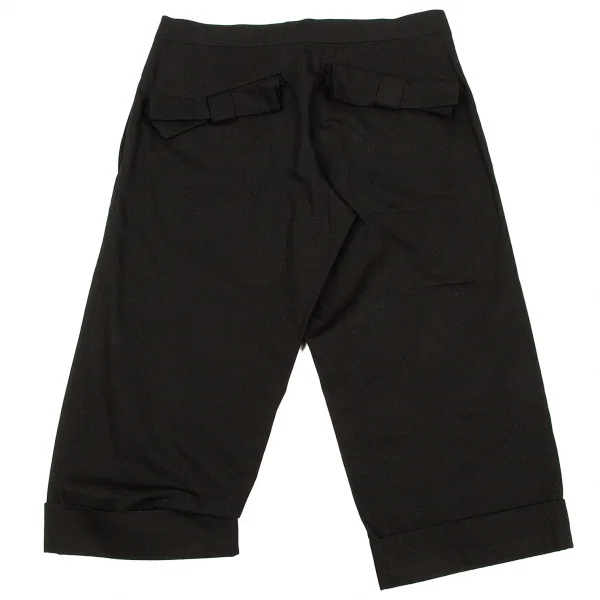【SALE】リミフゥLIMI feu リボンポケットコットンショートパンツ 黒ピンクS K-59951_009