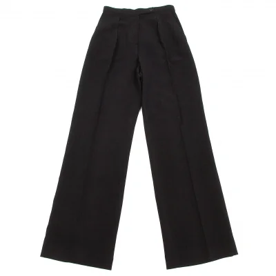 エンポリオアルマーニEMPORIO ARMANI タックパンツ 黒