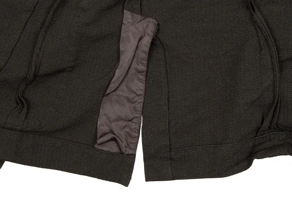 【SALE】コムデギャルソン オムドゥCOMME des GARCONS HOMME DEUX ポリ製品染めストライプジャケット グレーS K-59989_012