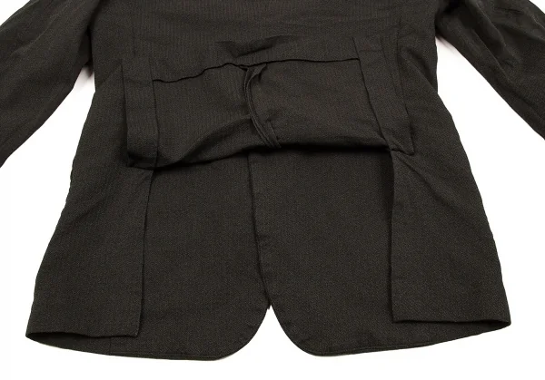 【SALE】コムデギャルソン オムドゥCOMME des GARCONS HOMME DEUX ポリ製品染めストライプジャケット グレーS K-59989_015