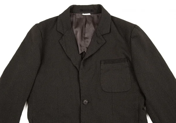 【SALE】コムデギャルソン オムドゥCOMME des GARCONS HOMME DEUX ポリ製品染めストライプジャケット グレーS K-59989_002