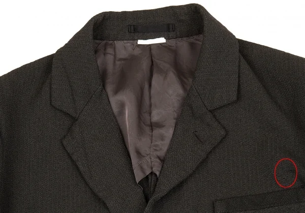 【SALE】コムデギャルソン オムドゥCOMME des GARCONS HOMME DEUX ポリ製品染めストライプジャケット グレーS K-59989_003