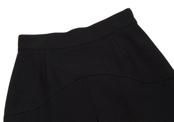 【SALE】プラダPRADA ウールギャバボックスプリーツデザインスカート 黒42 K-60012_003