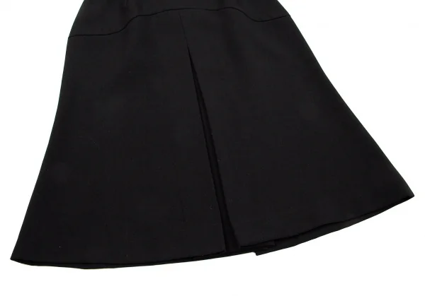 【SALE】プラダPRADA ウールギャバボックスプリーツデザインスカート 黒42 K-60012_005