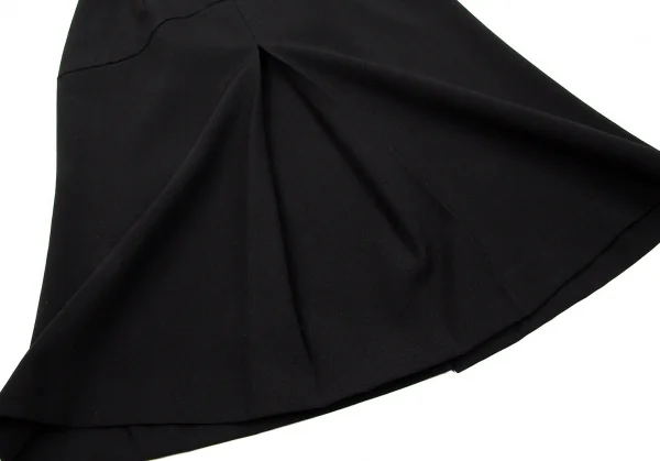 【SALE】プラダPRADA ウールギャバボックスプリーツデザインスカート 黒42 K-60012_006
