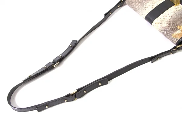 【SALE】フィリップ ルクーPHILIPPE ROUCOU レザーバッグ 黒ベージュ K-60016_010