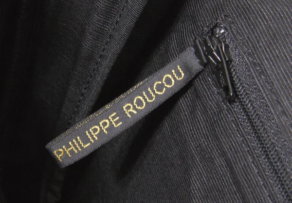 【SALE】フィリップ ルクーPHILIPPE ROUCOU レザーバッグ 黒ベージュ K-60016_015