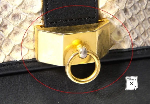 【SALE】フィリップ ルクーPHILIPPE ROUCOU レザーバッグ 黒ベージュ K-60016_004