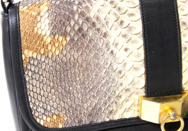 【SALE】フィリップ ルクーPHILIPPE ROUCOU レザーバッグ 黒ベージュ K-60016_005