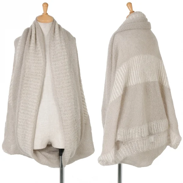 【SALE】イッセイミヤケISSEY MIYAKE モヘヤボーダーニットボレロ