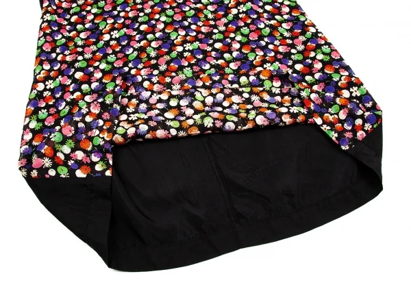 【SALE】トリコ コムデギャルソンtricot COMME des GARCONSドット花プリントノースリーブワンピース 黒ピンク緑他M K-60157_008