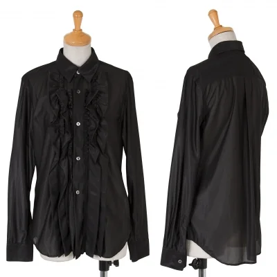 【SALE】コムデギャルソンCOMME des GARCONS ポリフリルブラウス 黒