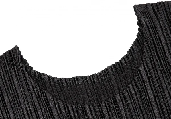 ꕤꕤ プリーツプリーズPLEATS PLEASE チュニック タンクトップ 黒 PLEATS PLEASE イッセイミヤケタンクトップ/ベスト(黒、サイズ3)
