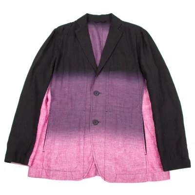 【SALE】イッセイミヤケ メンISSEY MIYAKE MEN グラデーション染めリネンジャケット