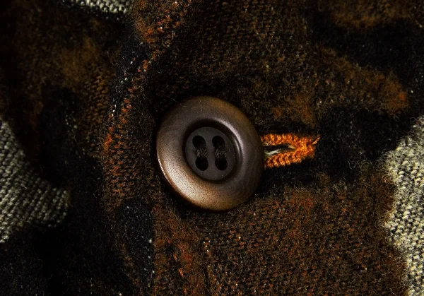 【SALE】コムデギャルソン オムCOMME des GARCONS HOMME 縮絨カモフラテーラードジャケット 茶黒ベージュ他S K-60354_005