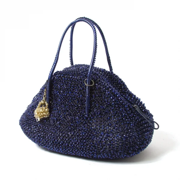 アンテプリマANTEPRIMA 編みバッグ 紺 (K-60457)