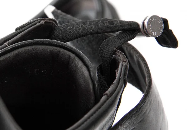 【SALE】ルイヴィトンLouis Vuitton レザーベルクロスニーカー 黒茶7（26位） K-60715_011