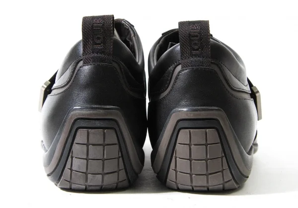 【SALE】ルイヴィトンLouis Vuitton レザーベルクロスニーカー 黒茶7（26位） K-60715_013
