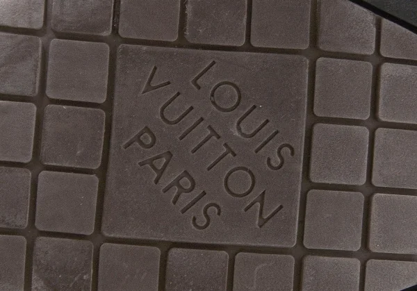 【SALE】ルイヴィトンLouis Vuitton レザーベルクロスニーカー 黒茶7（26位） K-60715_017
