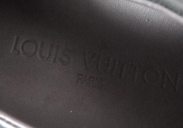 【SALE】ルイヴィトンLouis Vuitton レザーベルクロスニーカー 黒茶7（26位） K-60715_019