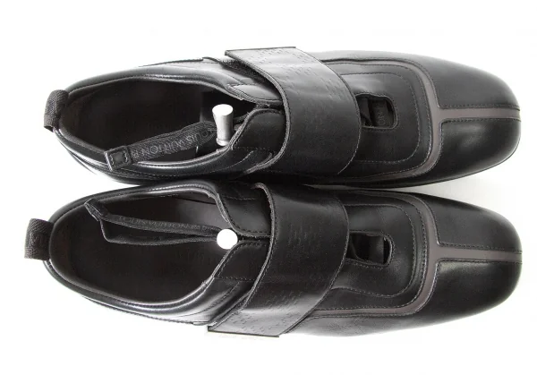 【SALE】ルイヴィトンLouis Vuitton レザーベルクロスニーカー 黒茶7（26位） K-60715_002