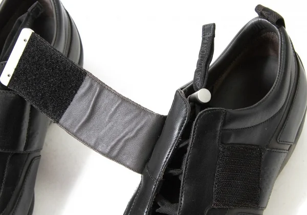 【SALE】ルイヴィトンLouis Vuitton レザーベルクロスニーカー 黒茶7（26位） K-60715_007