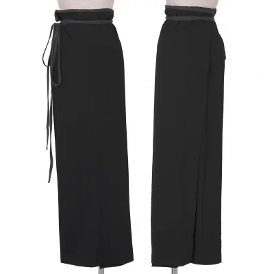 新品!ワイズY's ウールギャバラップスカート 黒