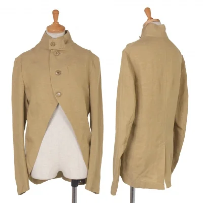 【SALE】ワイズY's スタンドカラースワローテールジャケット キャメル