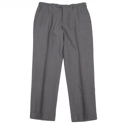 バーバリー ブラックレーベルBURBERRY BLACK LABEL ウールシルクトラウザーパンツ グレー