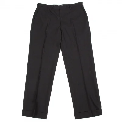 バーバリー ブラックレーベルBURBERRY BLACK LABEL ストライプトラウザーパンツ 黒