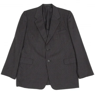 【SALE】ワイズフォーメンY's for men ピンストライプBテーラードジャケット 黒グレー