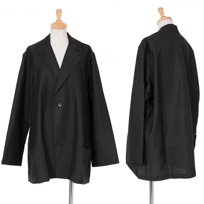 ワイズY's サマーモヘヤウールビッグシルエットジャケット 黒