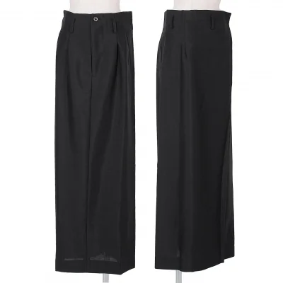 新品!ワイズY's サマーモヘヤウールラップデザインスカート 黒