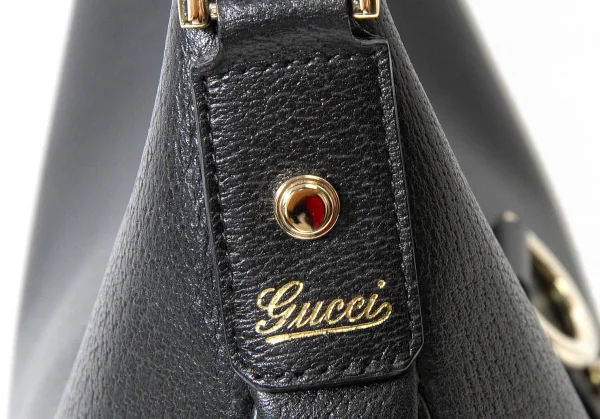 【SALE】グッチGUCCI レザーホーボーバッグ 黒 K-60930_008