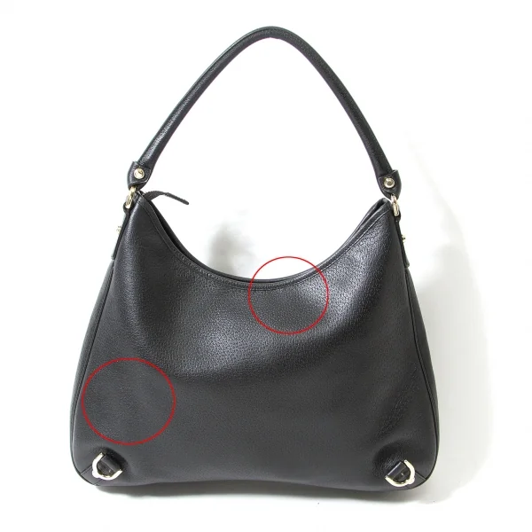 【SALE】グッチGUCCI レザーホーボーバッグ 黒 K-60930_009