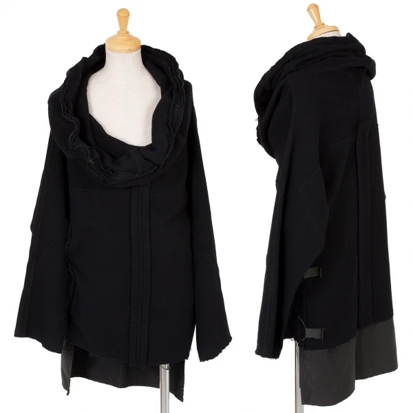 【SALE】ズッカzucca ワイヤーネックフェルトプルオーバージャケット 黒M K-61056_001