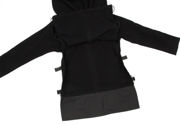 【SALE】ズッカzucca ワイヤーネックフェルトプルオーバージャケット 黒M K-61056_011