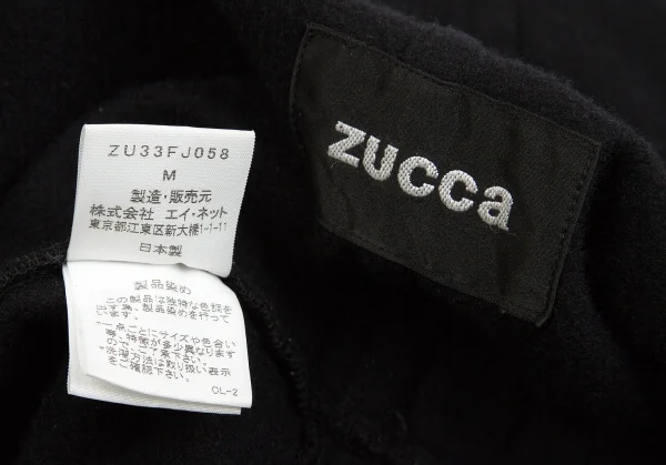 【SALE】ズッカzucca ワイヤーネックフェルトプルオーバージャケット 黒M K-61056_017