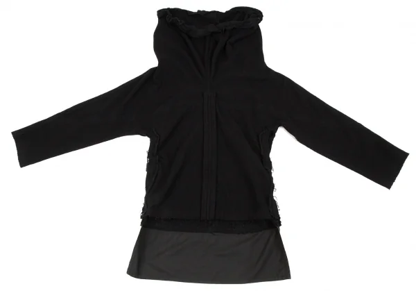 【SALE】ズッカzucca ワイヤーネックフェルトプルオーバージャケット 黒M K-61056_002